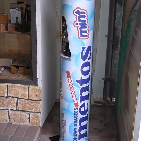 mentos vending machine