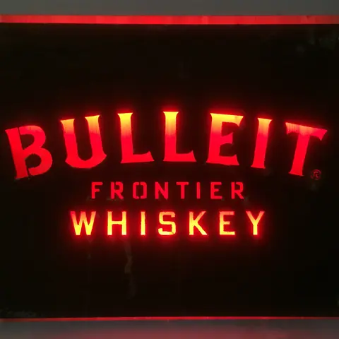 Bulleit whiskey sign