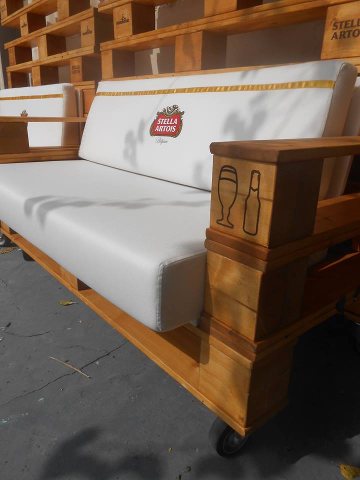 Stella Artois sofa